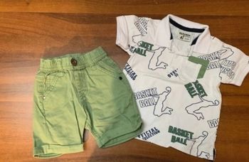 Ensemble short et t-shirt garçon taille 9-12 mois