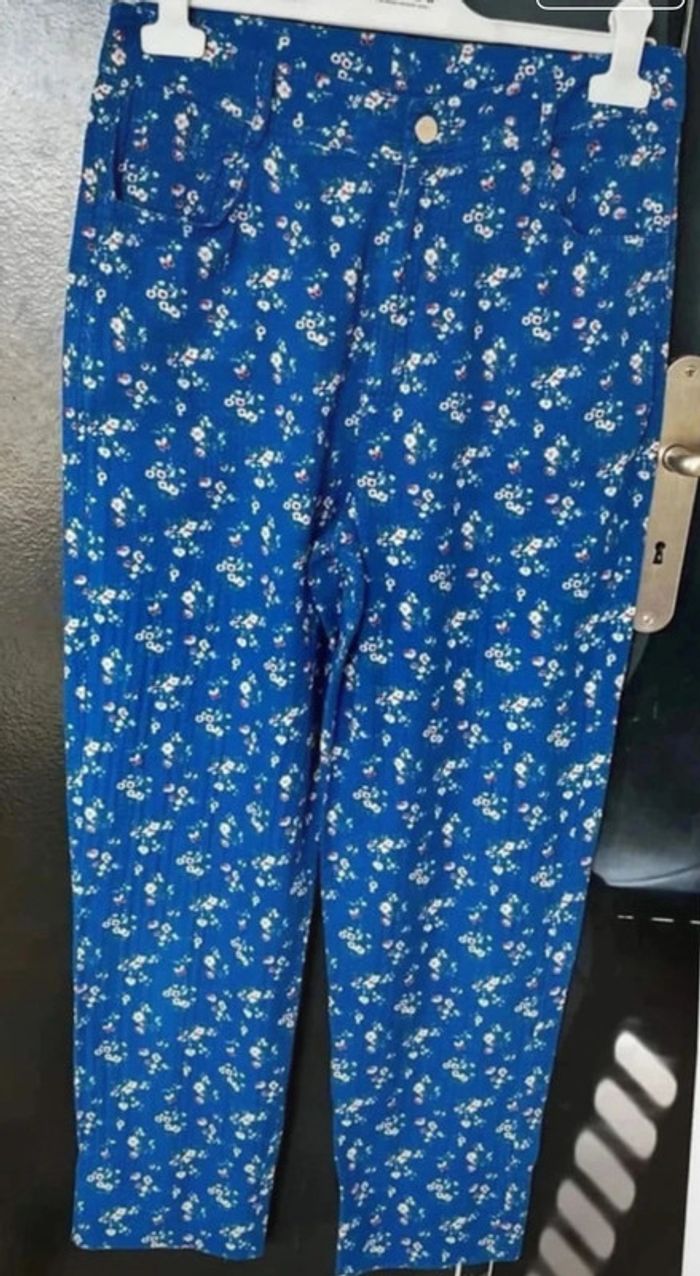 Pantalon Flowers en tissu gaufré - photo numéro 5