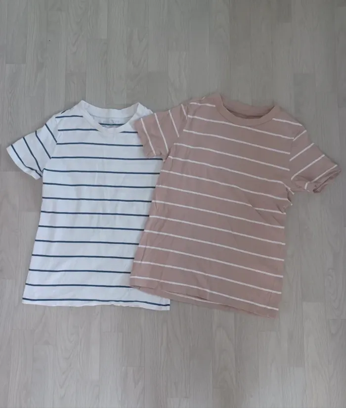 Lot de 2 T-shirt rayé primark en coton taille xs