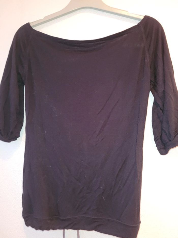 Pull fin 3/4 noir - photo numéro 4