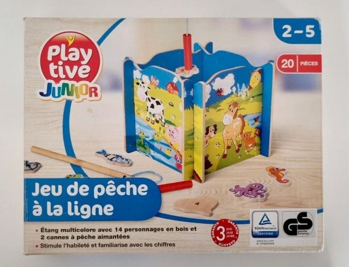 Jeu de pêche à la ligne en bois
