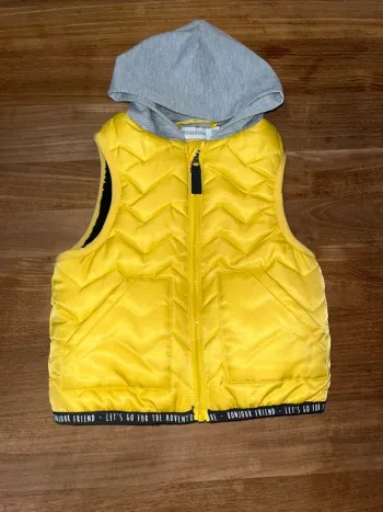 Blouson sans manche à capuche doublé 9 mois