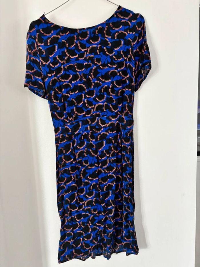 Robe bleue et noir Wax camaïeu taille 38