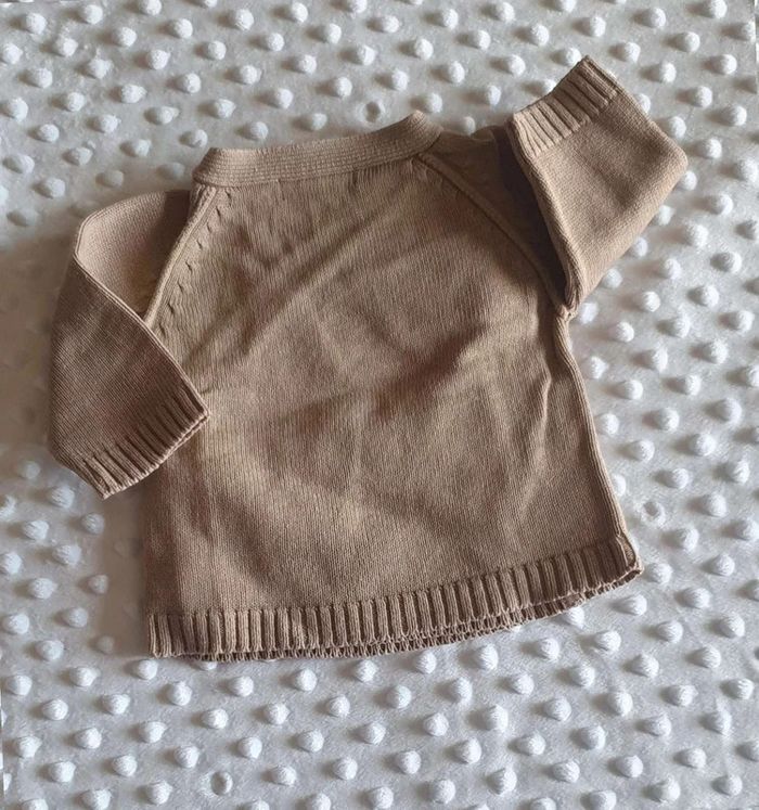 Gilet vertbaudet  marron clair 1 mois - photo numéro 2