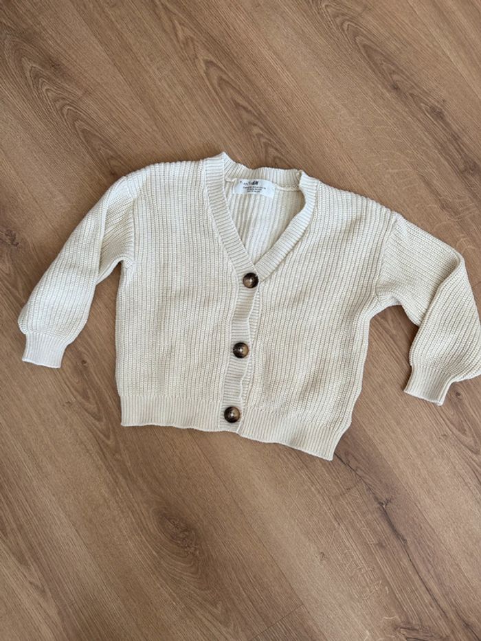 Gilet oversize écru peu porté 3/4 ans