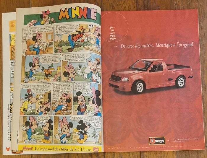 Ancien journal de mickey avec cadeau voiture Donald 2000 N°2497 vintage - photo numéro 6