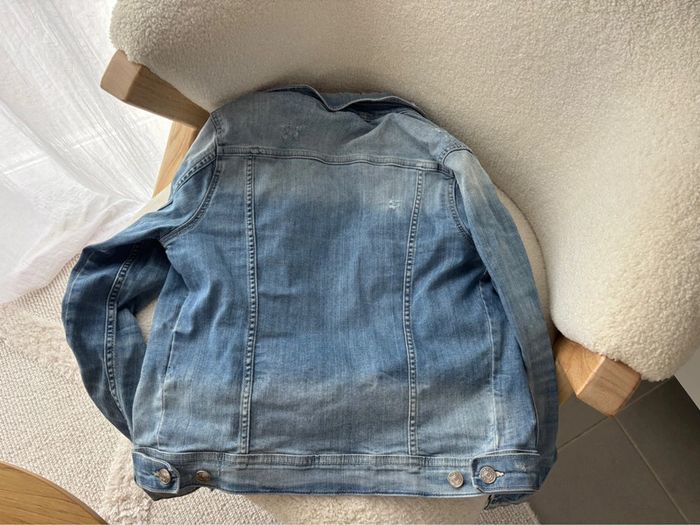 Veste en jean effet usé et délavé Zara taille xs - photo numéro 5
