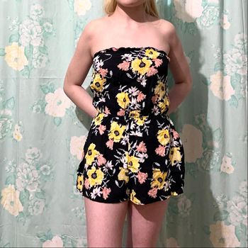 Combishort à fleurs