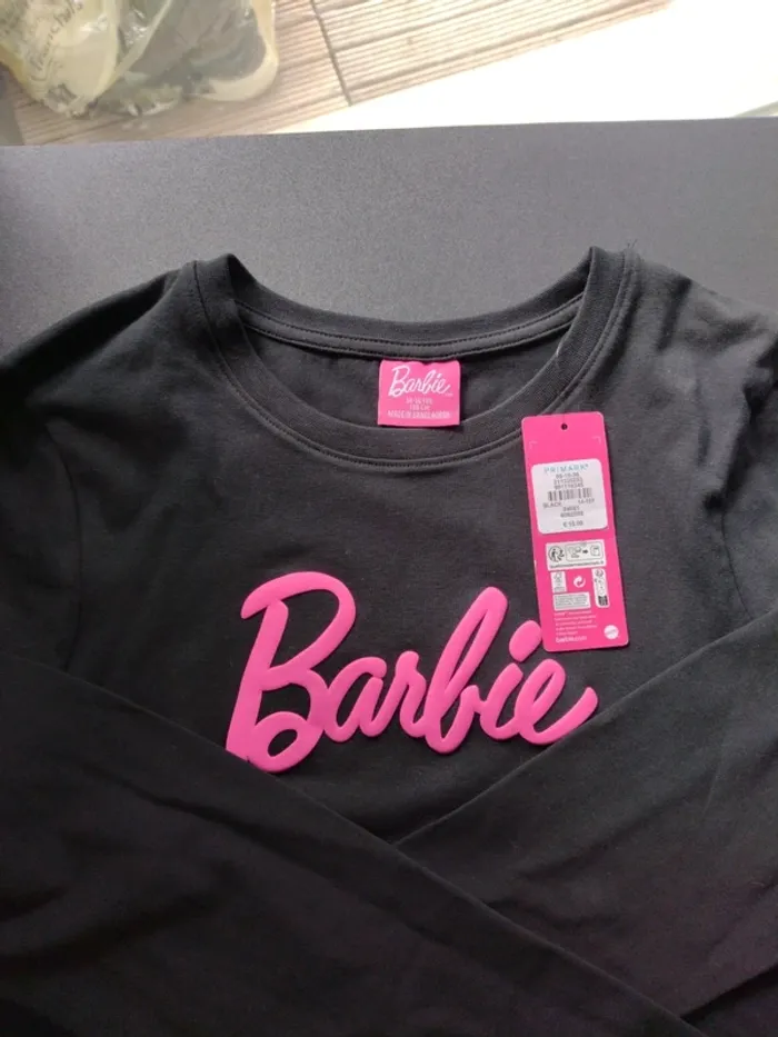 T-shirt manches longues Barbie Primark 14-15 ans – Neuf avec étiquette - photo numéro 3