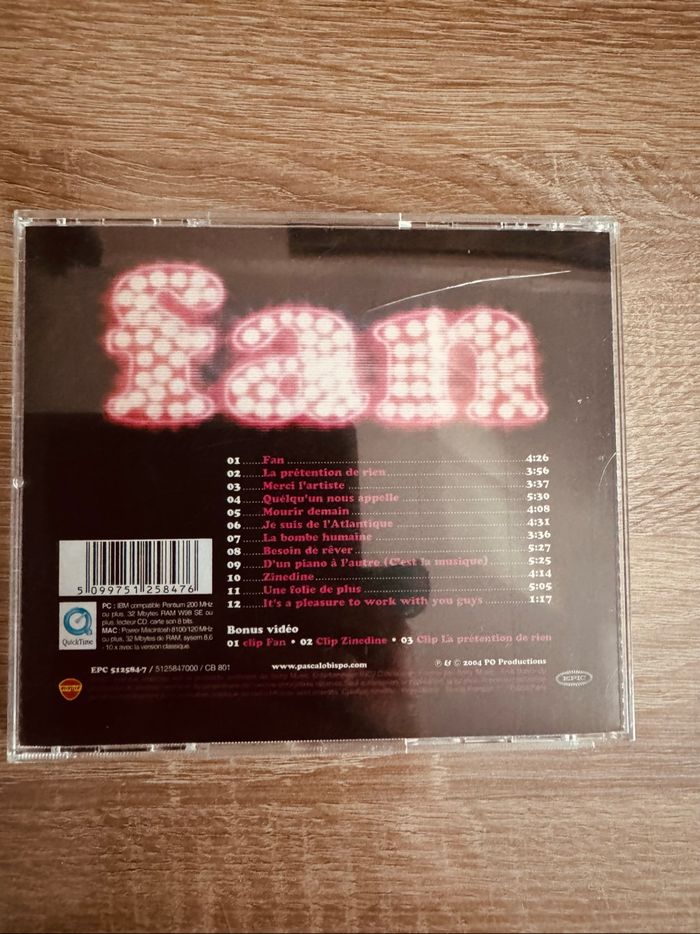 CD Pascal Obispo  Fan - photo numéro 2
