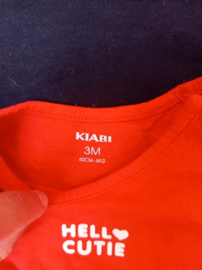 Lot de 2 t-shirt Kiabi taille 3mois/ 60cm - photo numéro 3