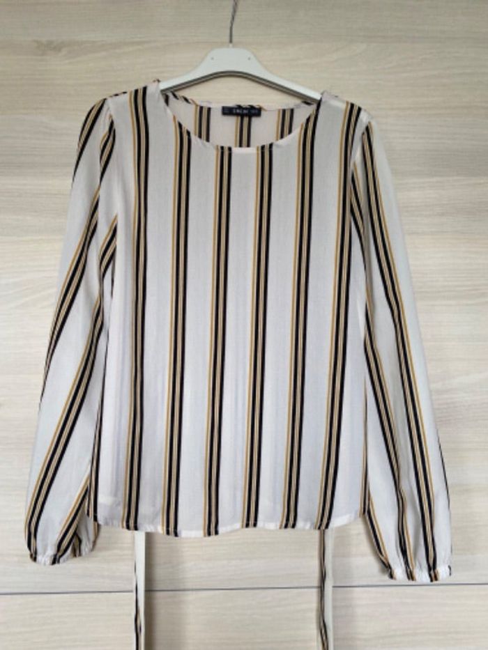 Blouse à manches longues à rayures SHEIN