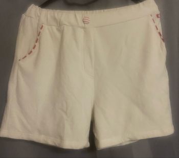 Short »Grand Voile »blanc et rouge