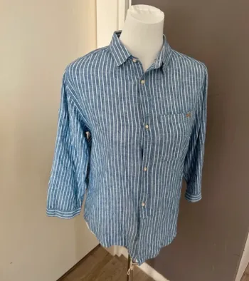 Zara kid, chemise rayée bleu taille 13/14