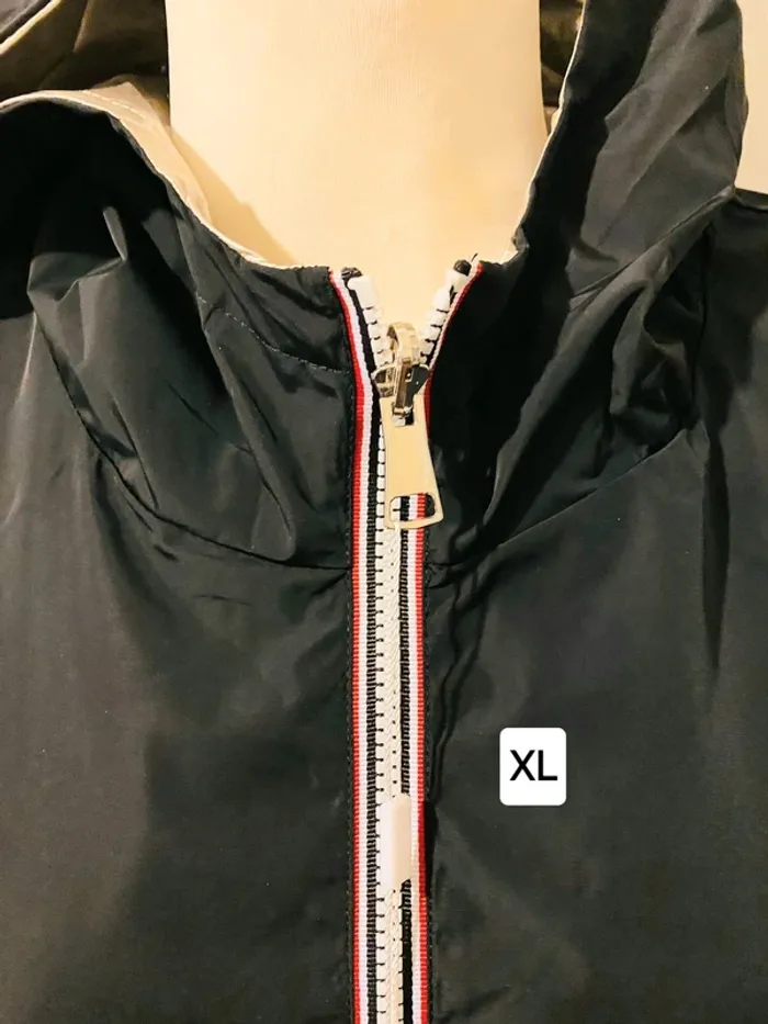 Manteau imperméable femme réversible long noir doré taille XL - photo numéro 3