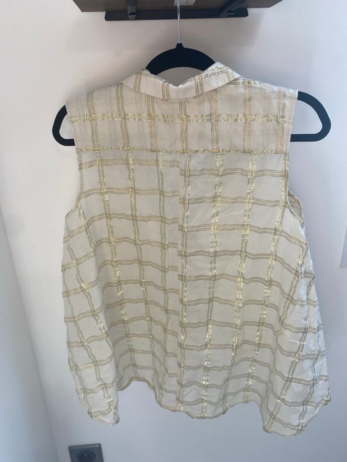 Chemise sans manche asymétrique taille 36 impérial dorée en TBE - photo numéro 5