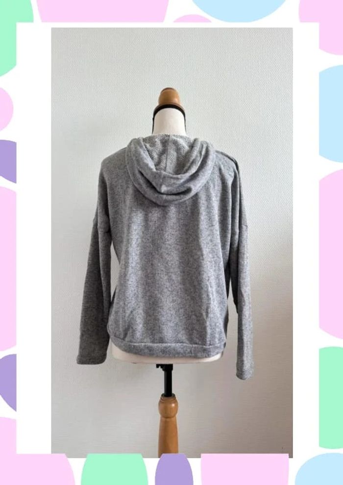 Sweat à capuche gris Gémo - photo numéro 2