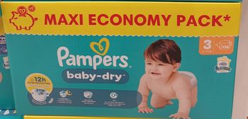 Maxi-Eco-Packs couches Pampers baby-dry Taille 3 - carton de 136 couches