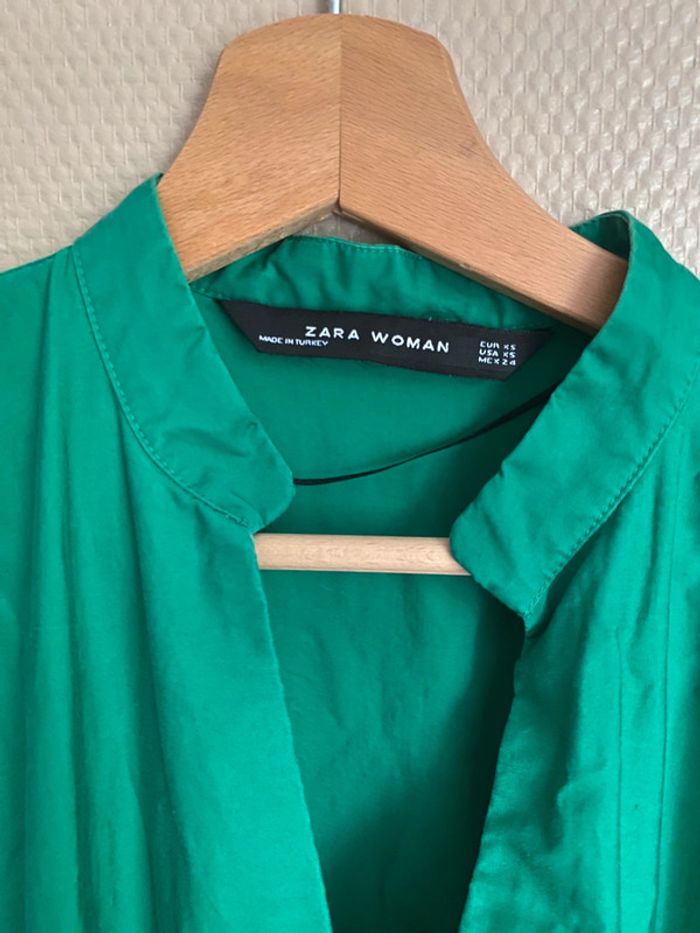 Robe mi longue verte Zara - photo numéro 3