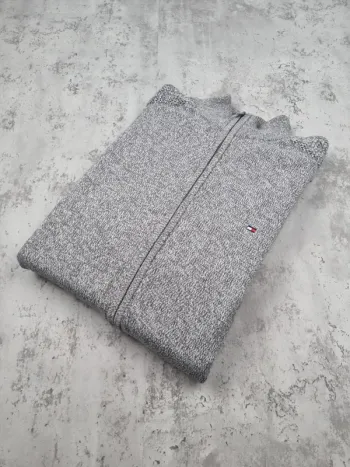 Gilet zippé Tommy Hilfiger gris – Taille XXL Hommes (mesures en photos)
