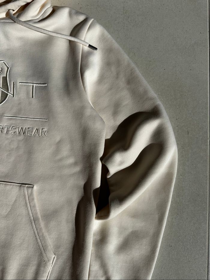 Sweat à capuche Gant Beige taille S 👕 - photo numéro 5