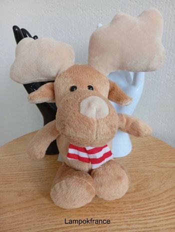 Peluche cerf kinder bon état 25cm
