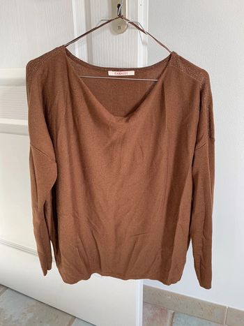 Pull fin marron camaïeu taille 1