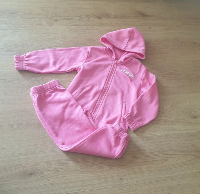 🩷Ensemble veste zippé à capuche bas de jogging 4 ans U Essentiel #emyfleury_4ansfille - photo numéro 3