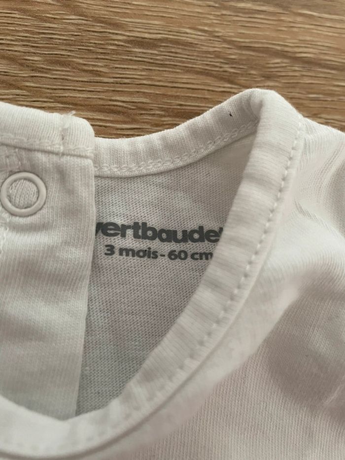 Tee shirt manches longues Vertbaudet 3 mois - photo numéro 2