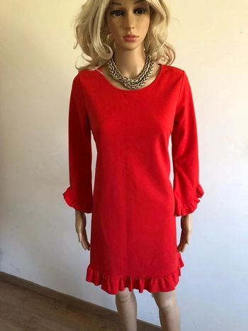 Robe rouge orangée à manches longues Rinascimento taille S jamais portée
