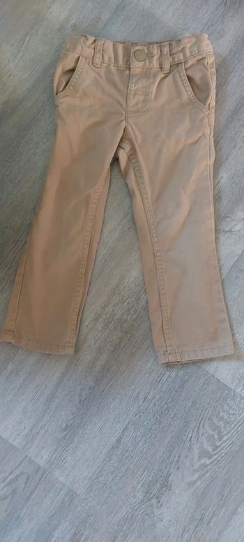 Pantalon chinois slim beige camel 2 ans