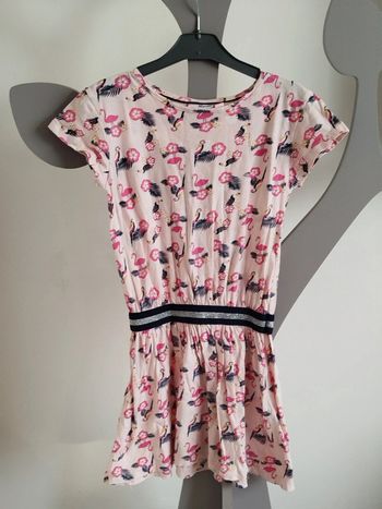 Robe rose imprimé flamands rose Lili Marelle taille 10 ans