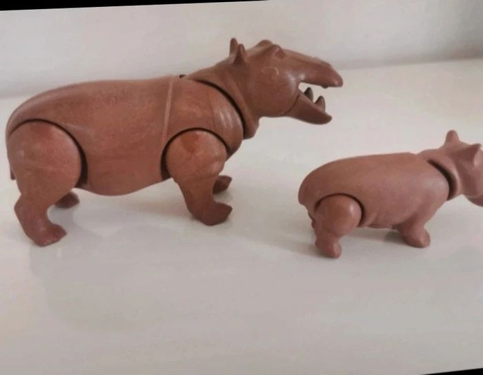 Playmobil lot animaux hippopotame et son bébé - photo numéro 3