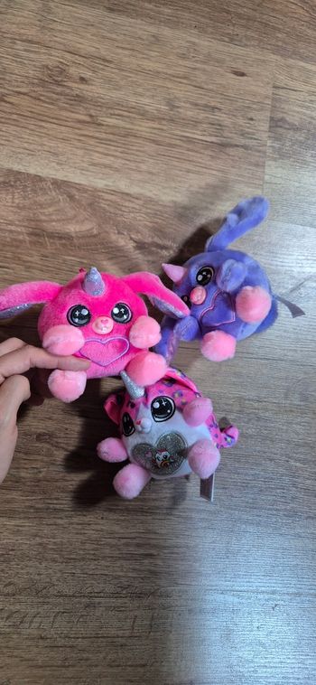 Lot de 3 peluches