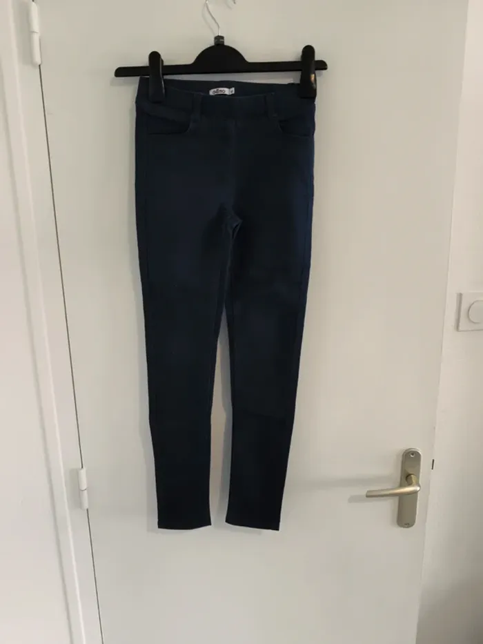Pantalon fille bleu marine