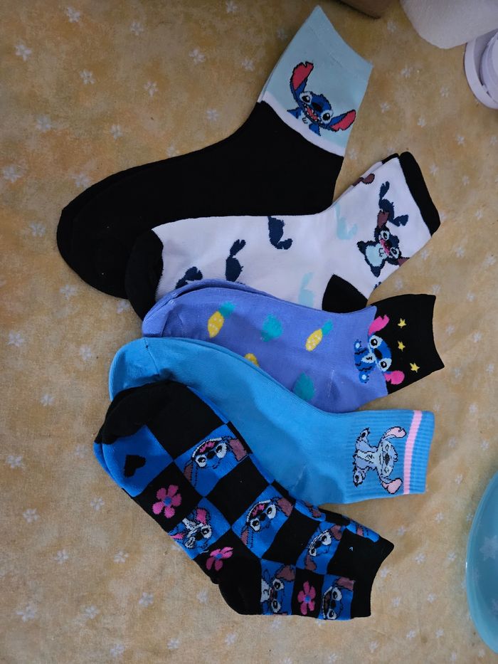 Lot de 5 paires de chaussettes Stitch - photo numéro 3