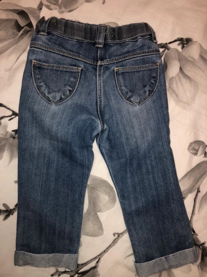 Jeans effet troué fille 18 mois la halle - photo numéro 3