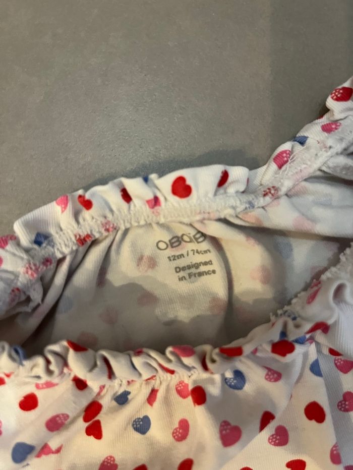 Ensemble haut+jean fille 12 mois - photo numéro 2