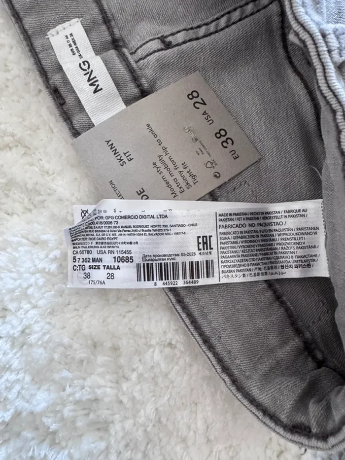 Mango – Jean Jude gris Skinny Fit - Taille 38 EU / UK 10 – Denim stretch - Homme - photo numéro 5