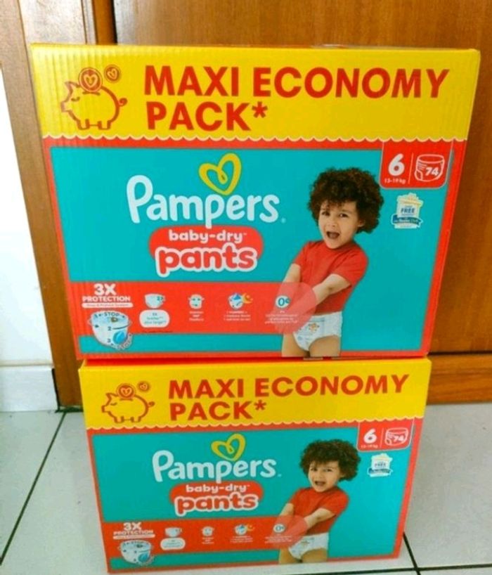 2 maxi pack Pampers pants taille 6