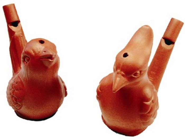 Lot de 2 sifflets à eau en argile, enfant à partir de 3 ans, GOKI - photo numéro 2