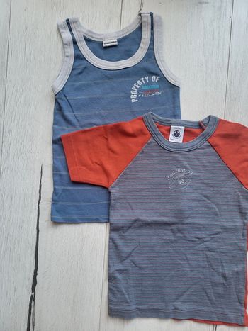 Lot de 2 maillots de corps garçon 3 ans petit bateau absorba