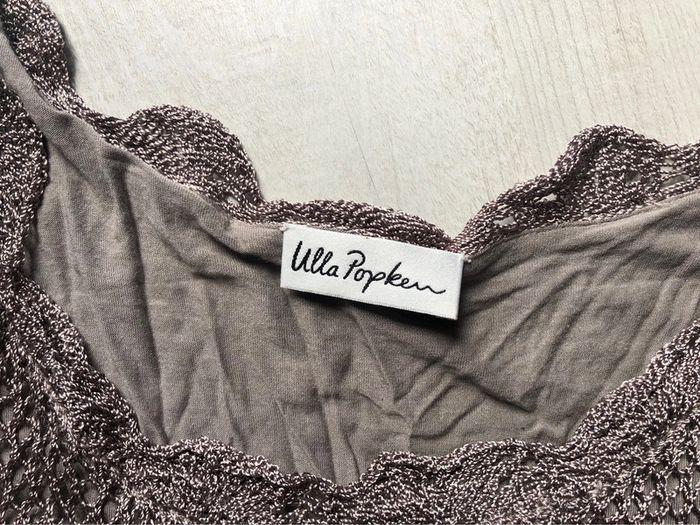 AN21- Robe longue crochet « Ulla Popken » gris/taupe T48-50 portée 1 soirée - photo numéro 7