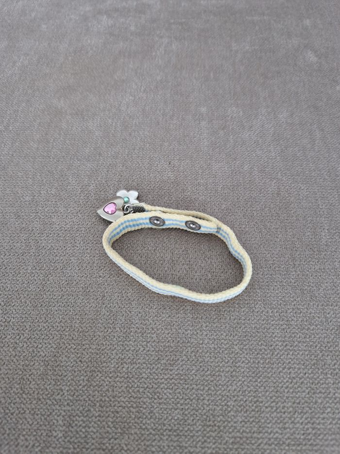 Bracelet Diddlina couleur jaune à rayures bleu - photo numéro 9