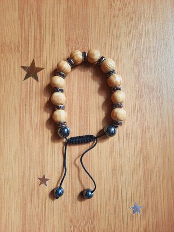 Bracelet perles en bois