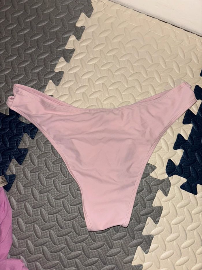 Lot/ensemble 3 pièces bikini rose + cache maillot (paréo) - photo numéro 3