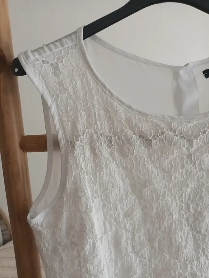 Blouse blanche Amisu taille L - photo numéro 3