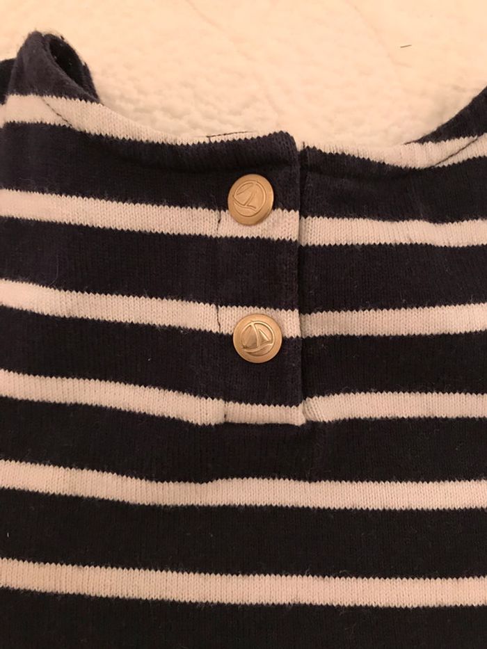 Robe à manches courtes à rayures marine et blanc - photo numéro 4