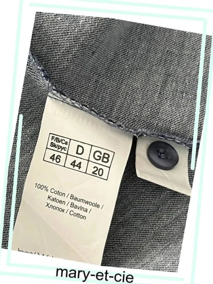 Chemise manches longues possible 3/4 . Taille 46. 100 % coton, blancheporte - photo numéro 9