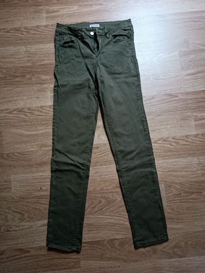 Pantalon slim kaki Cache cache 40
